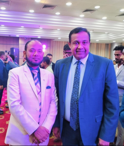 With His Excellency Mr. Dharmapala WeerakkodyHigh Commission of Sri Lanka in Dhaka Bangladesh.