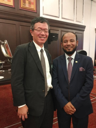 His Excellency  Ambassador of Japan to  Bangladesh Mr SAIDA Shinichi and me.